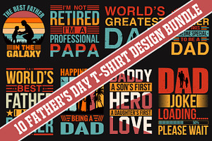Father's Day T-shirt Design Bundle, a Graphic by Libby Wishes