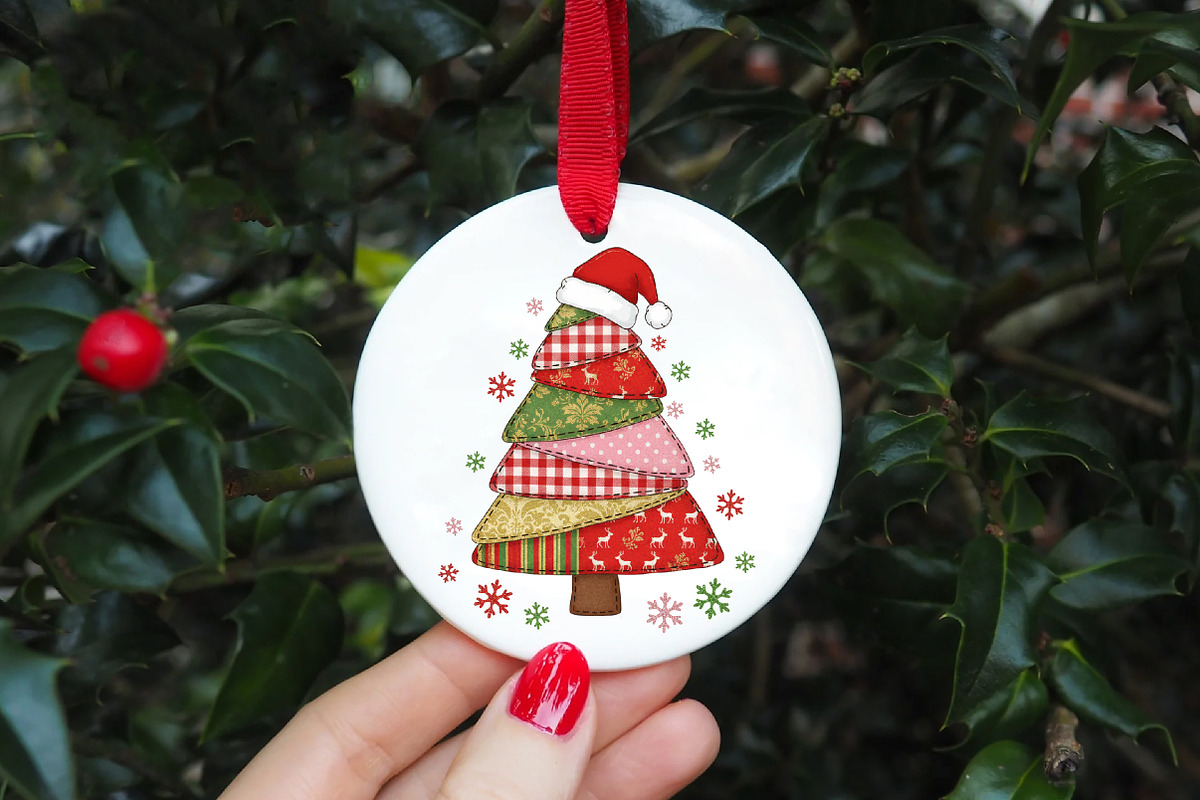 Patchwork Christmas Tree PNG Preppy, an Illustration by Libby Wishes (Photo 5 of 9)