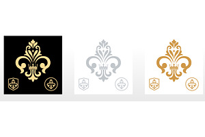 Set of colored royal lily . Heraldic, an Object Graphic by RODINA