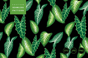 Seamless Pattern. Leaves.