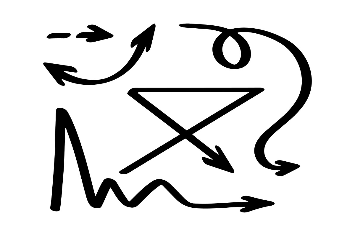 Doodle arrow Hand drawn Sketch web, a Templates & Theme by IrySha (Photo 2 of 3)