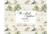 Dinosaur tropical land pattern, a Pattern Graphic by Milatoo (Thumbnail 1 of 4)