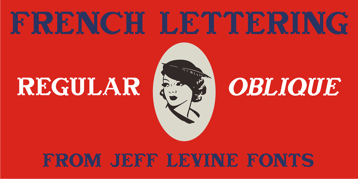 French Lettering JNL, a Serif Font by Jeff Levine Fonts