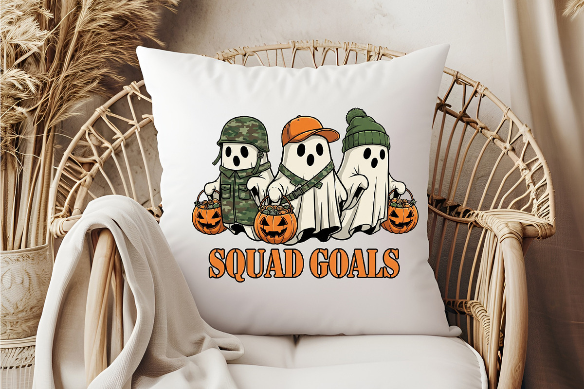 Camo Ghosts Halloween Sublimation, an Illustration by DreamCafeArt (Photo 6 of 6)