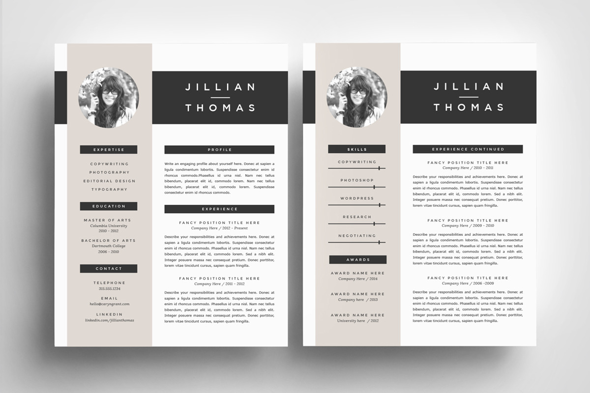 Resume Template 4 Pack | CV Template, a Resume Template by Refinery Resume Co. (Photo 2 of 3)
