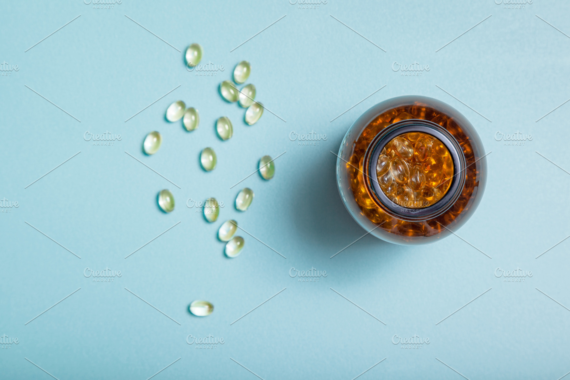 oil capsules with vitamin d, a Health & Medical Photo by natashamam