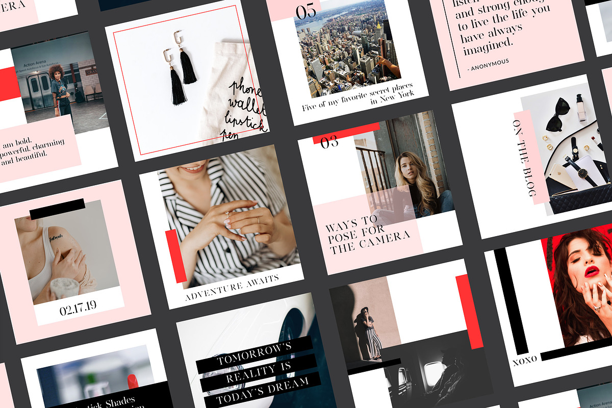 Bold and Modern Instagram Templates, a Social Media Template by Carrylove Designs (Photo 2 of 4)