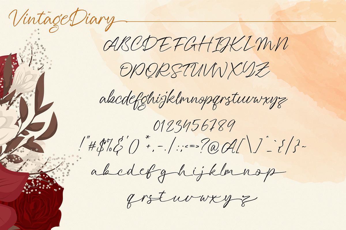 Vintage Diary Script, a Script Font by Cotbada_studio (Photo 5 of 7)