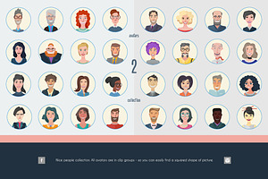 Nice People. Cartoon-style avatars