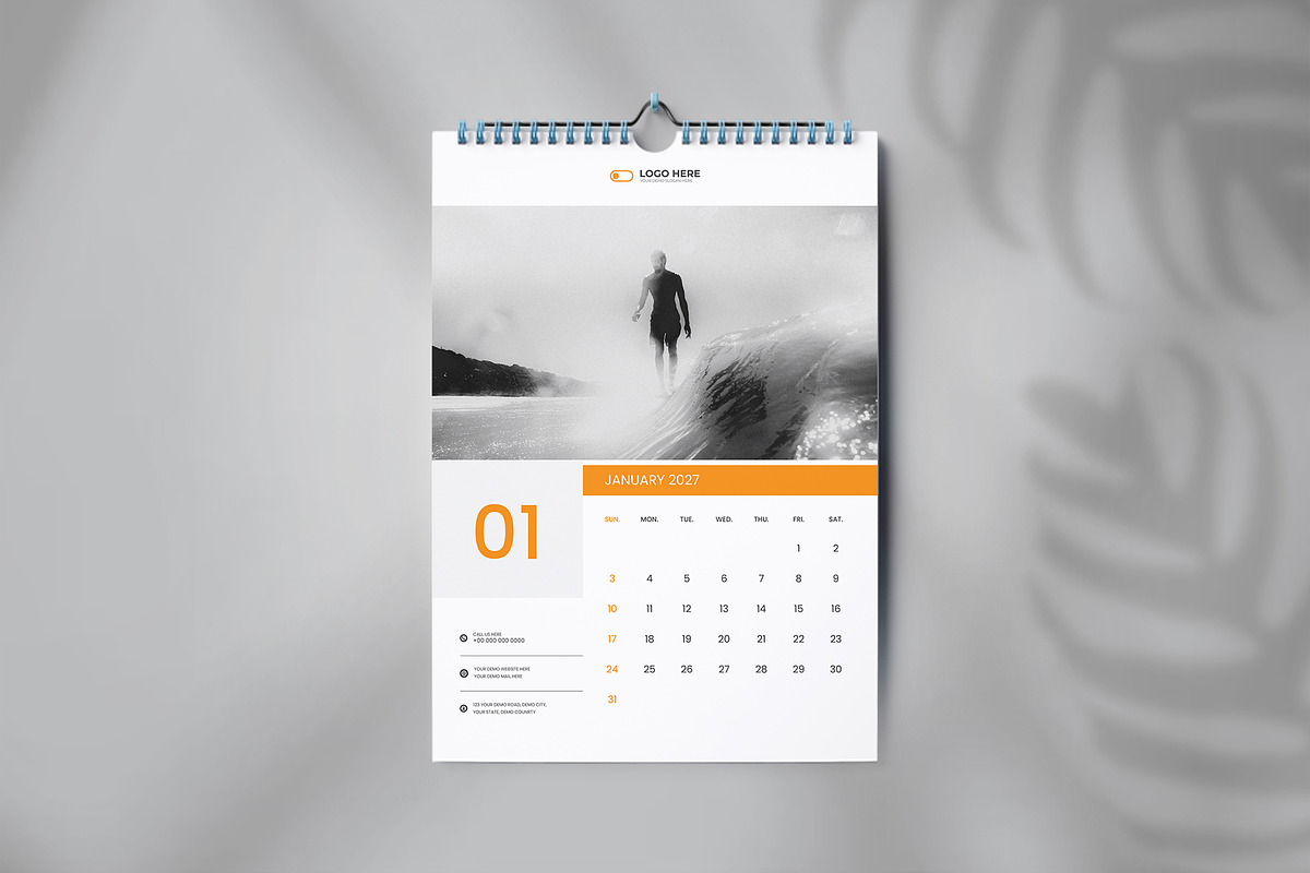 Wall calendar design template, a Stationery Template by Tanmoy Topu (Photo 3 of 4)