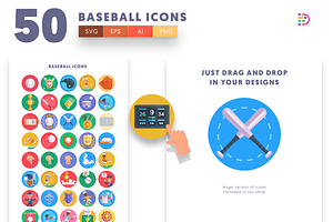 50 Baseball Icons