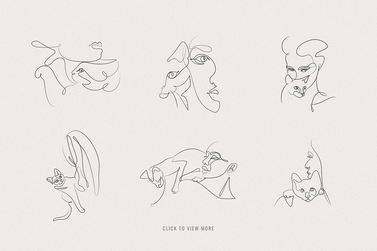 Caress. 18 Line Art Illustrations, an Animal Illustration by le-genda (Photo 2 of 9)