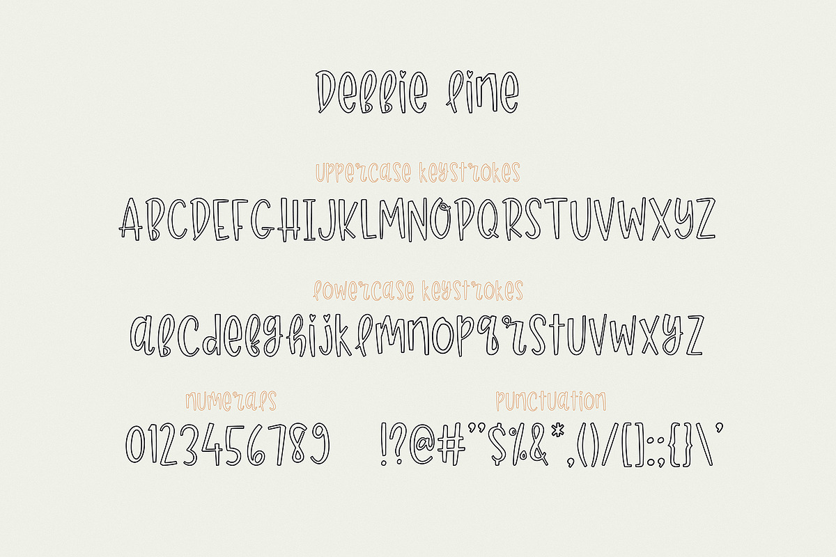 Debbie - SVG Font Set!, a Script Font by Anastasia Cuza (Photo 7 of 9)