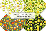 Fruits Seamless Patterns, a Pattern Graphic by Serghei Caraulan (Thumbnail 2 of 9)
