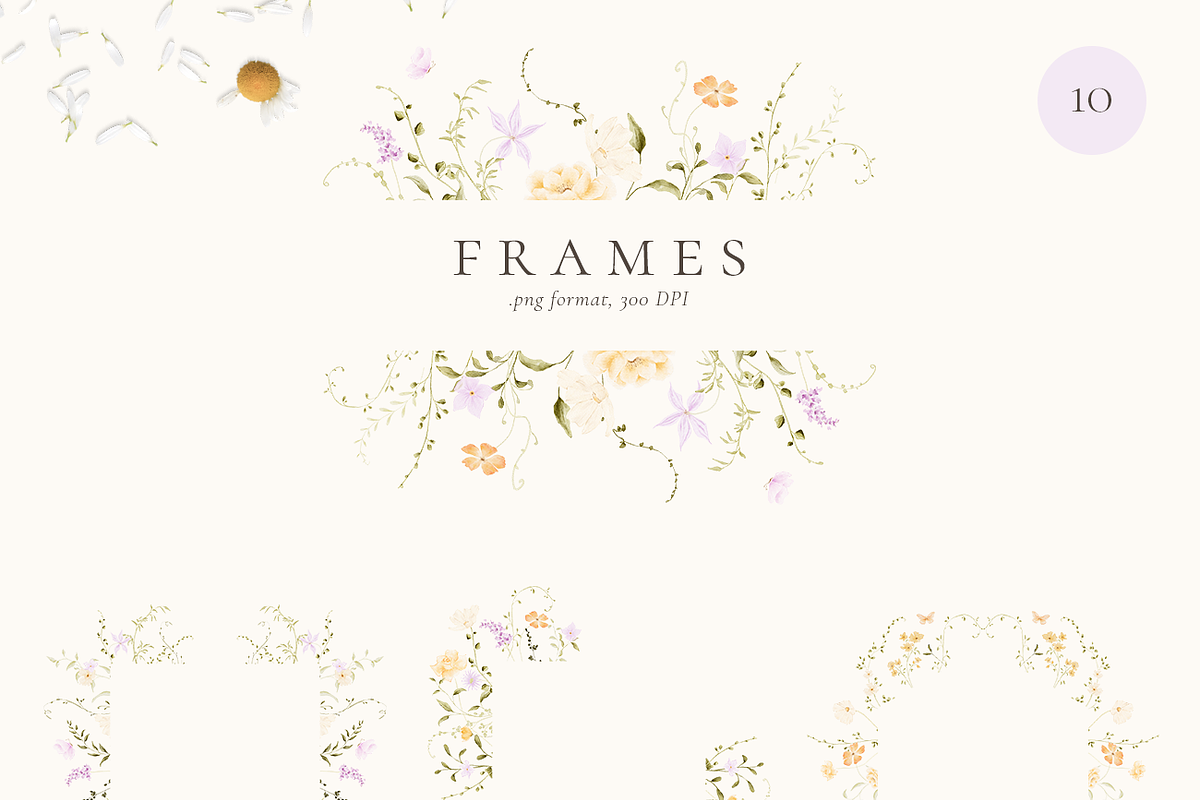 Dreamy Spring Watercolor Wildflowers, a Decorative Illustration by Altea Design Studio (Photo 4 of 15)