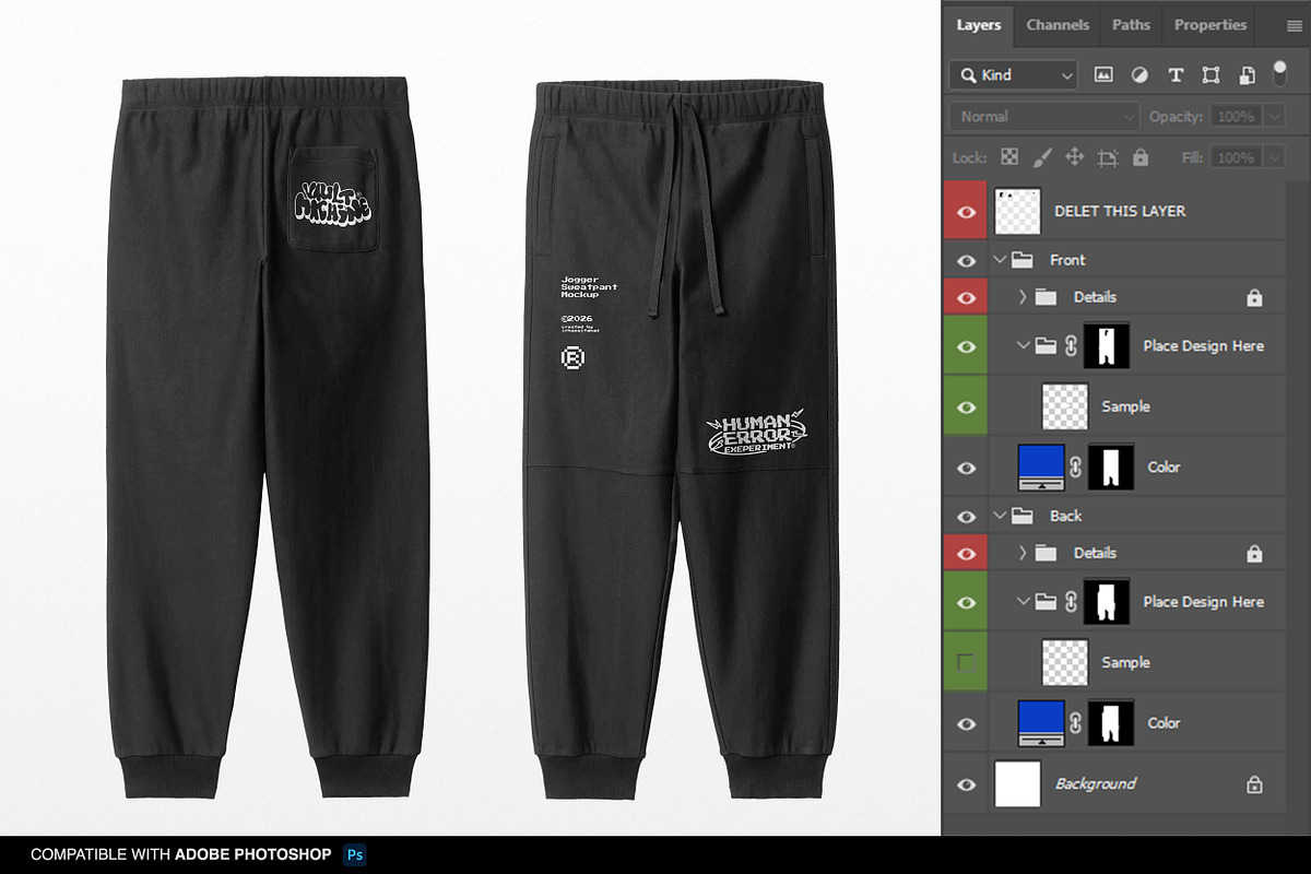 Jogger Sweatpants Mockup, a Bottom Mockup by Irhasalfahad (Photo 5 of 5)