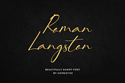 Roman Langston Script Font, a Handwritten Font by UICreative (Thumbnail 1 of 12)