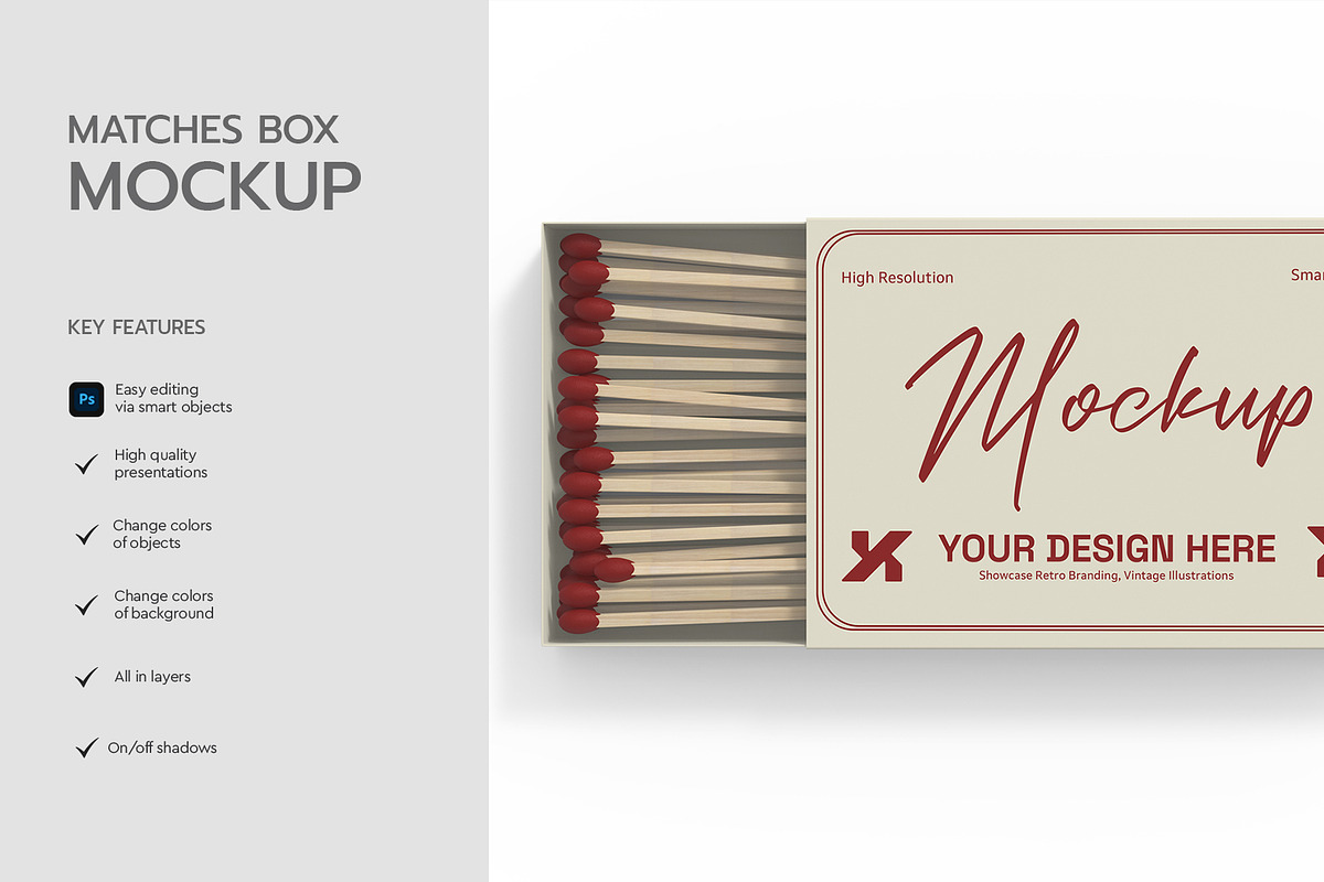 Matches Box Mockup Template