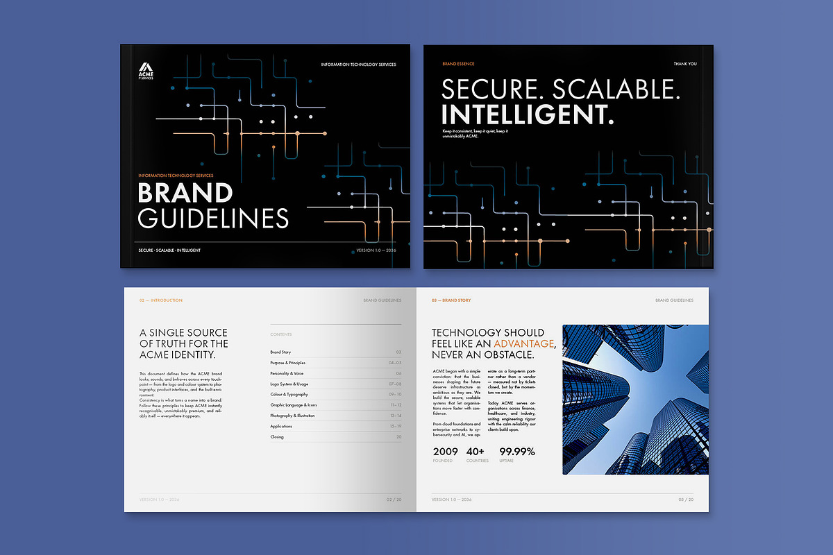 IT Brand Guidelines Template, a Brochure Template by BrandPacks (Photo 2 of 7)