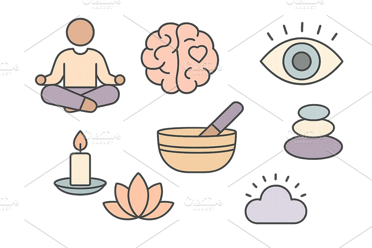 Explore mindfulness and meditation, a Healthcare Illustration by ZinetroN