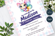 Cute Butterfly Birthday Invitation, an Invitation Template by Tracia Creative (Thumbnail 3 of 6)