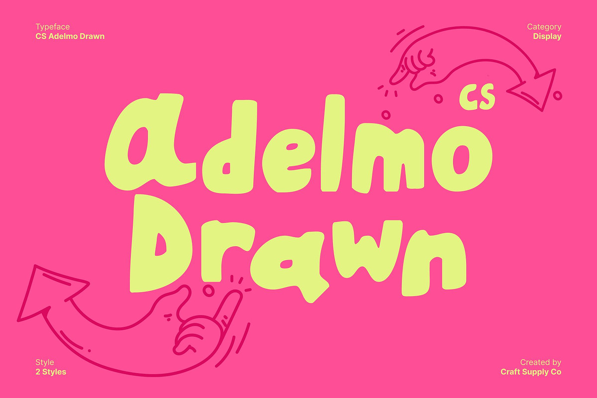 CS Adelmo Drawn, a Sans Serif Font by Craft Supply Co. (Photo 1 of 8)