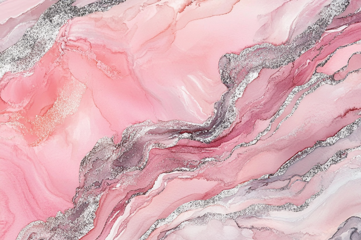 Blush Rose Quartz & Silver Veins, a Pattern Graphic by Printable Treasure (Photo 3 of 6)
