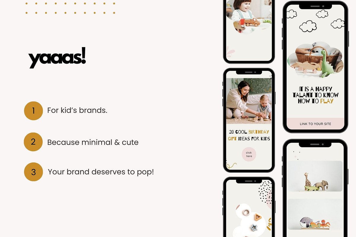 Kids Instagram Post & Stories Canva, a Social Media Template by Yaaas Design (Photo 14 of 16)