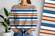 Peach Blue and Grey and Retro 60s, a Pattern Graphic by Sharon Schwalbe (Thumbnail 2 of 5)
