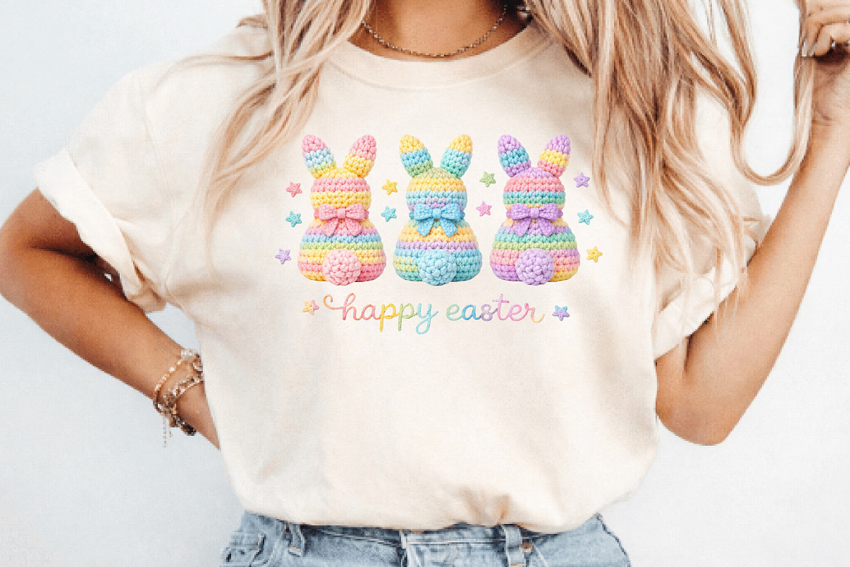 Crochet Easter Bunny Png, an Illustration by Watercolor design (Photo 5 of 9)