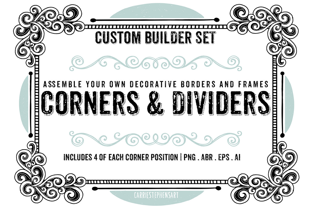 Decorative Borders, Corners & Frames, a Decorative Illustration by Carrie Stephens Art (Photo 12 of 12)