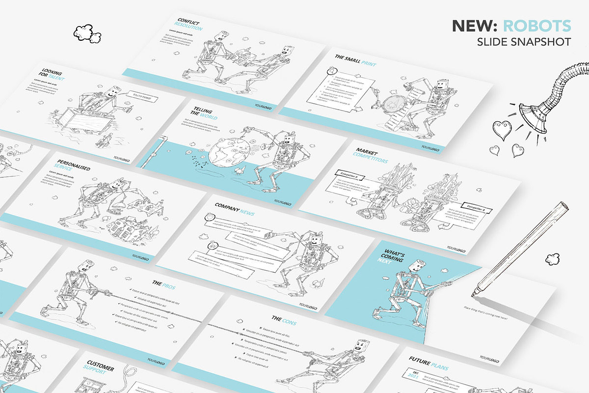 Pro-Draw Pitch Deck Presentation, a Presentation Template by Drawn By My Actual Hand (Photo 10 of 13)