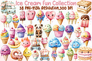 Kawaii Ice Cream Fun Collection, an Illustration by Sublimation Artist (Thumbnail 1 of 6)