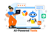 10 AI Powered Tools Illustration, a Technology Illustration by denayunebgt (Thumbnail 4 of 4)