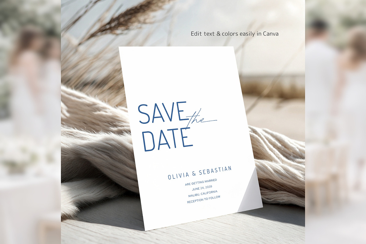 Elegant Save the Date Canva bd008, an Invitation Template by TyphoonStudio (Photo 5 of 10)