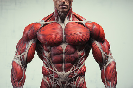 Muscular man with red muscle on a wh, a Photo by Iftikhar Alam