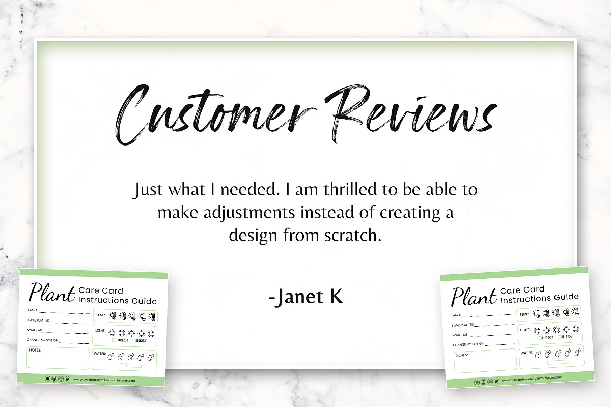 Plant Care Card Canva Template, a Design Template by Snapybiz (Photo 5 of 8)