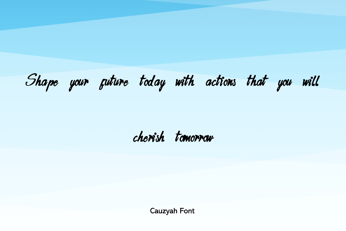 Cauzyah Modern Handwritten Font, a Handwritten Font by ResumeFabs (Photo 6 of 7)