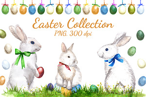 Easter Rabbits and Eggs Collection