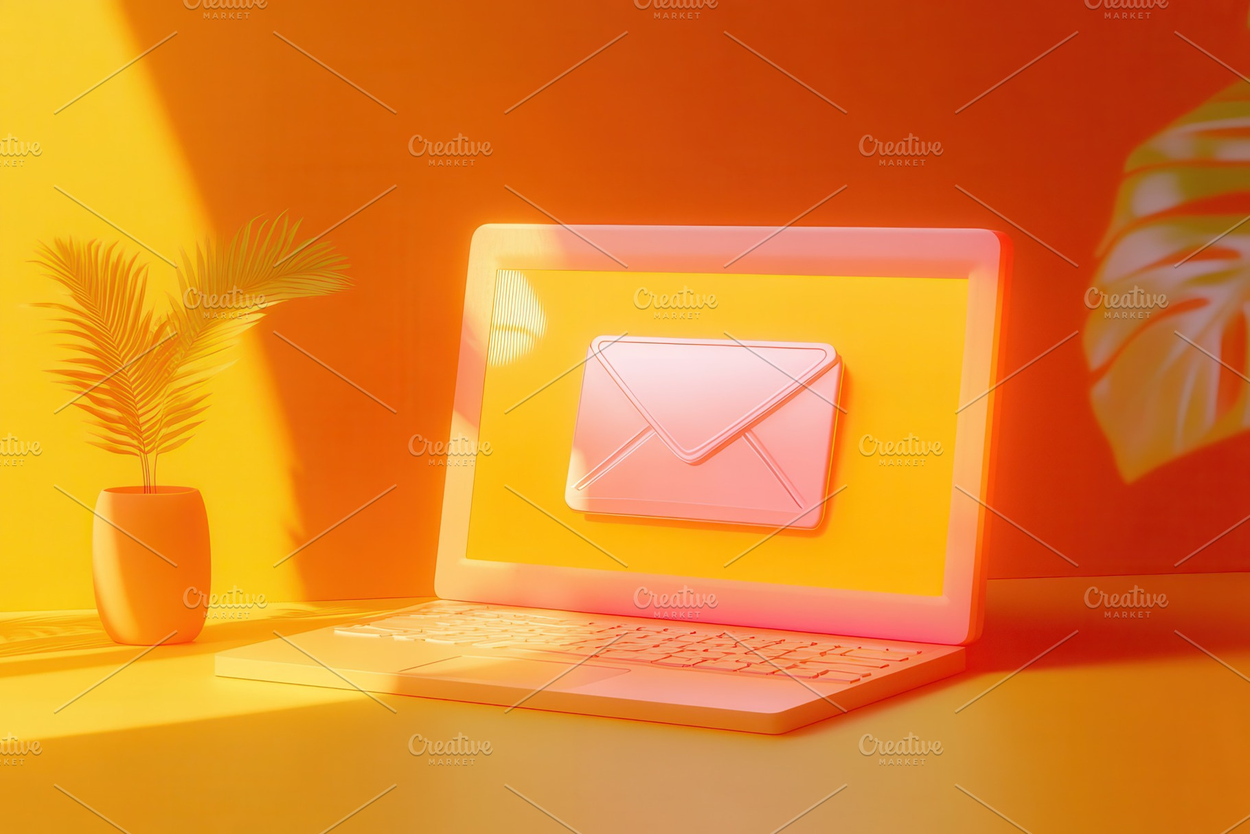 Colorful email icon illustrated, a Photo by Pavel_design