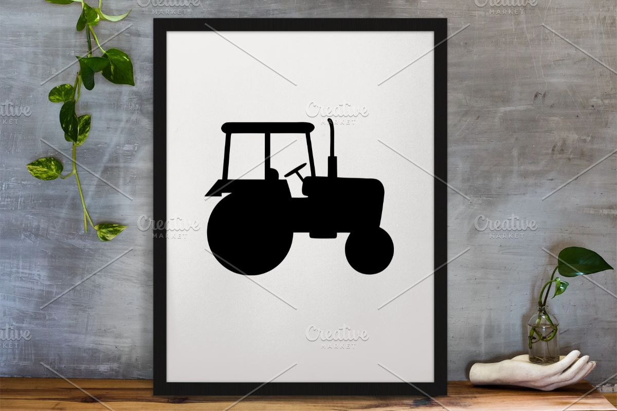 Tractors Silhouette SVG, a Transportation Illustration by newminddesign (Photo 3 of 3)