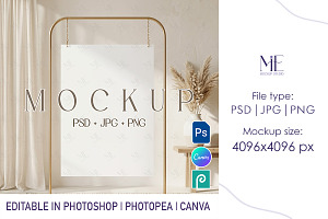 A1 Sign Poster Banner PSD Mockup