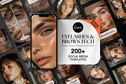 Lash and Brow Tech Canva Templates, a Social Media Template by DesignsbyMariaStudio (Thumbnail 1 of 12)