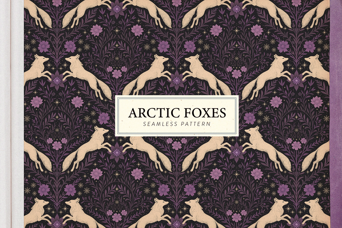 Arctic Foxes Seamless Pattern, a Pattern Graphic by Dina Mae (Photo 5 of 15)