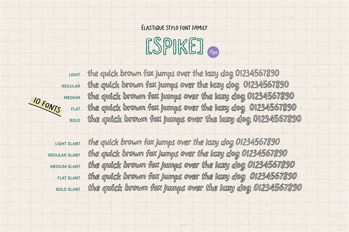 ELASTIQUE STYLO | Font Family, a Handwritten Font by type peace (Photo 18 of 18)