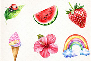 Watercolor Spring & Summer Clipart, an Illustration by Watercolor design (Thumbnail 4 of 4)