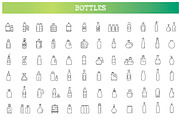 Bottle Icons Set, an Outline Icon by Tettygreen (Thumbnail 1 of 2)