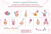 Romantic Watercolor Clipart set, a Decorative Illustration by WatercolorElena (Thumbnail 5 of 11)