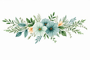 Watercolor Green Leaf Wreath Vector, an Illustration by hafijul (Thumbnail 2 of 12)