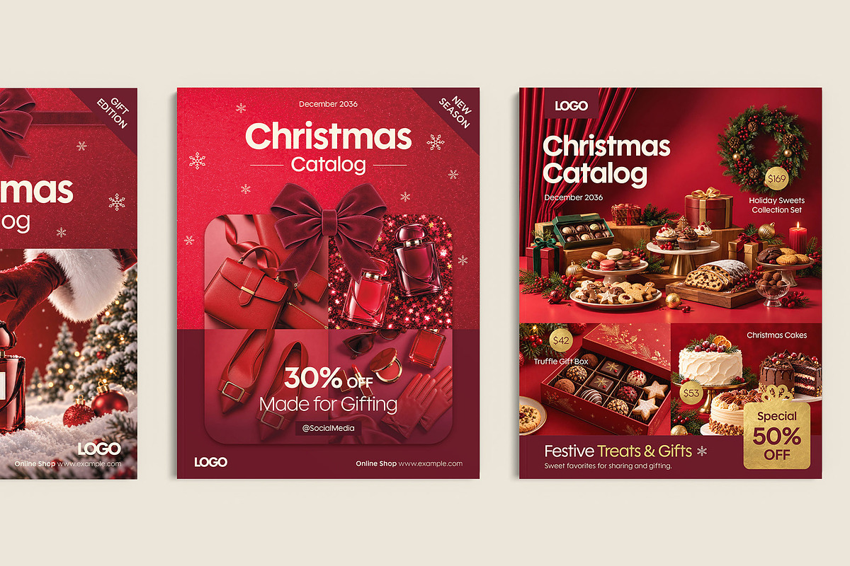 Christmas Catalog Cover Templates, a Brochure Template by BrandPacks (Photo 2 of 7)